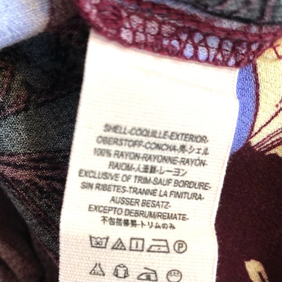 FREE PEOPLE Bella Floral Maroon Babydoll Tunic Top - Picture 9 of 9